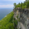 View of cliffs on the Sibley Peninsula (Thunder Bay Lookout, Sleeping Giant Provincial Park), Ontario