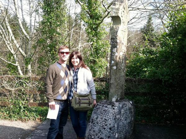 TJ &amp;amp;amp;amp;amp; Tisha at the High Cross, located on the grounds of Kinnitty Castle, Ireland