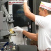 Cutting fresh French Fries, In 'n Out Burger