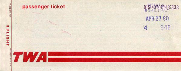 airplane ticket, courtesy Wikimedia and Piergiuliano Chesi