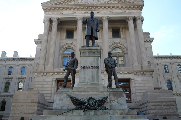 Indiana State Capitol -Morton Statue