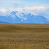 Views of the Andes and its westerly steppe