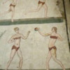 Villa Romana Del Casale, Sicily.  While they look like bikini babes, they're actually Roman women athletes