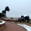 Snowy day at Dinosaur Park, Rapid City