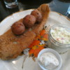 Traditional southern fare.  Fried catfish and hush puppies.  Delicious!