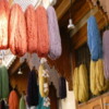 Wool dying section of the Old Fes Medina, Morocco