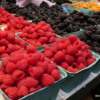 Perfect baskets of fresh berries, Granville Market, Vancouver