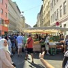 Super-Crowded Street Market, Vienna