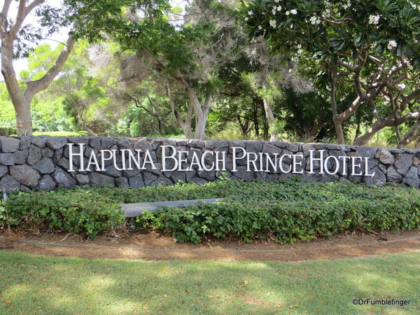 Entry sign to the Hapuna Beach Prince Resort