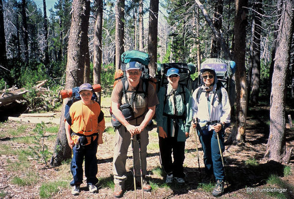 The DrFumblefinger family at the Ostrander Lake Trailhead