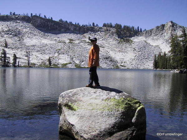 My younger son at Ostrander Lake.