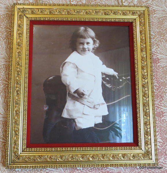 Photo of a very young John Steinbeck, Front bedroom, Steinbeck House, Salinas, California