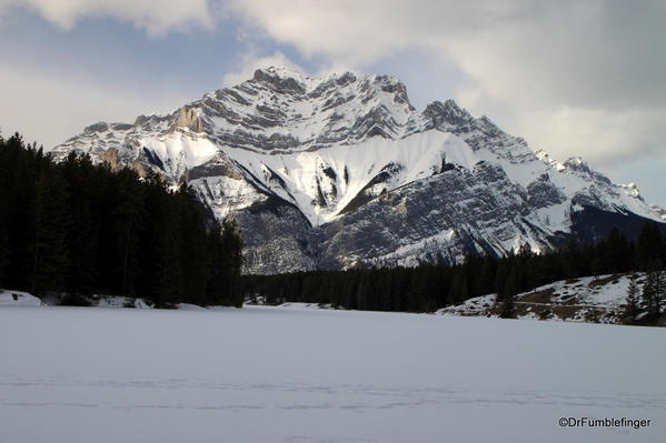 Cascade Mountain viewed from Views from Johnson Lake Trail in the Winter