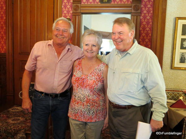 Steinbeck House. R to L, Neil McAleer, Toni and her husband David