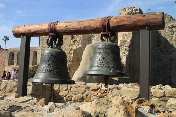 Mission San Juan Capistrano. Great Stone church and bells