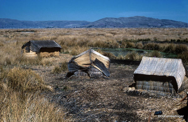 View from watchtower, Uros Island, Lake Titicaca