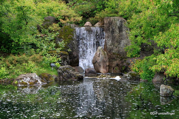 Nikka Yuko Japanese Garden, Lethbridge. Mountain and waterfall