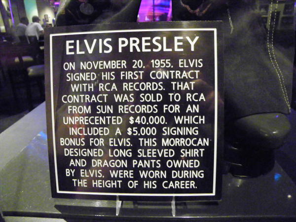 Elvis memorabilia at Hard Rock Casino, Las Vegas