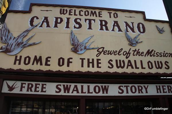 Mission San Juan Capistrano. Shops near the mission