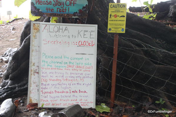 Snorkeling beaches are closed because of the storm