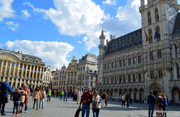 Grand-Place is in the center of Brussels.