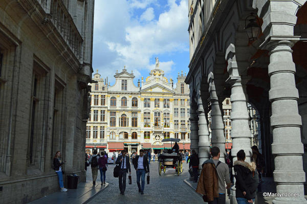 Grand-Place is in the center of Brussels.