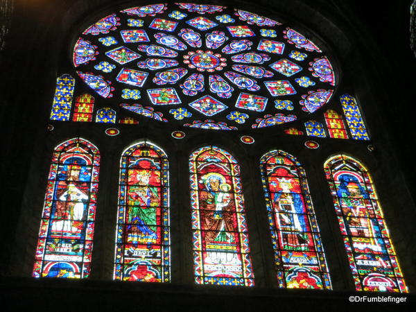 Rose stained glass window Chartres Cathedral