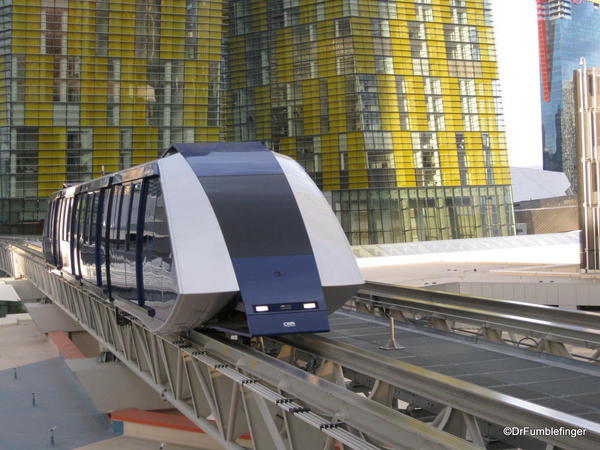 Light rail train, City Center, Las Vegas