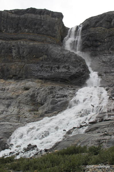 Bow Glacier Falls, taken at the base of the falls