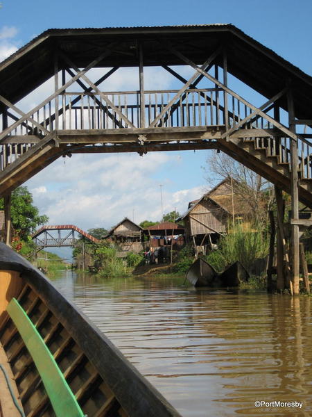 Bridge across a canal.