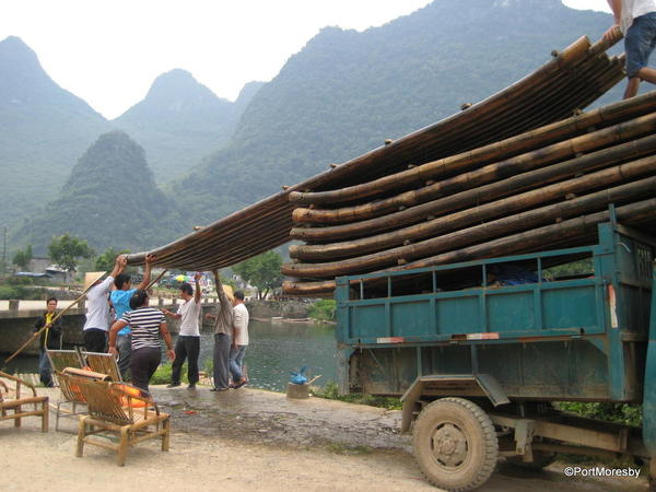 Loading rafts for another ride.