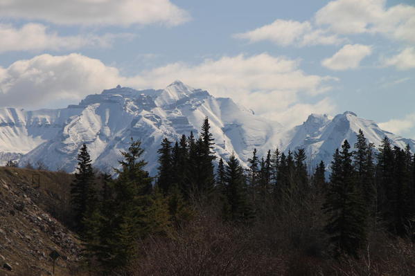 Rocky Mountains near Johnson Lake Trail