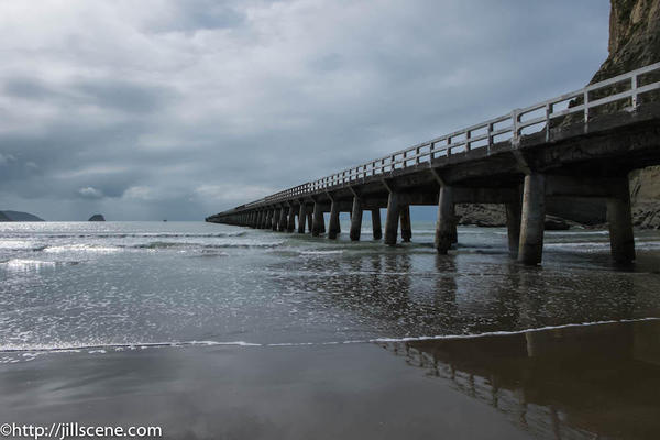 2). Tolaga Bay wharf, after the squall