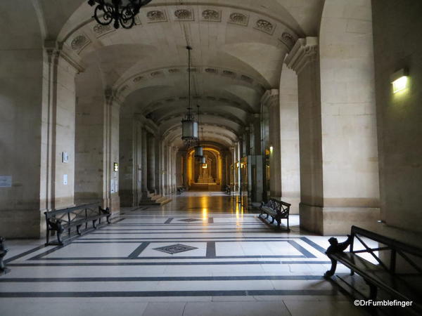 Hallway leading to Sainte-Chapelle, through the Palace of Justice