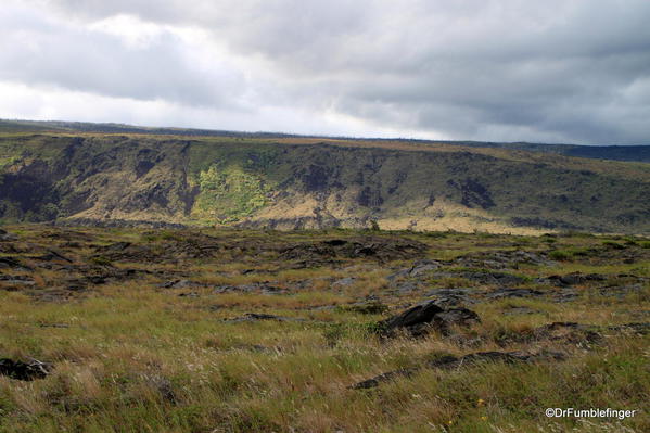 Volcanoes National Park. Views of Kileaua from the Chain of Craters Road