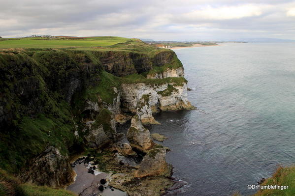 Antrim Coast. View west from Dunluce Castle