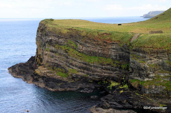 Antrim Coast. View west from Dunluce Castle