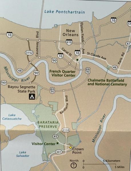 Barataria Preserve Map