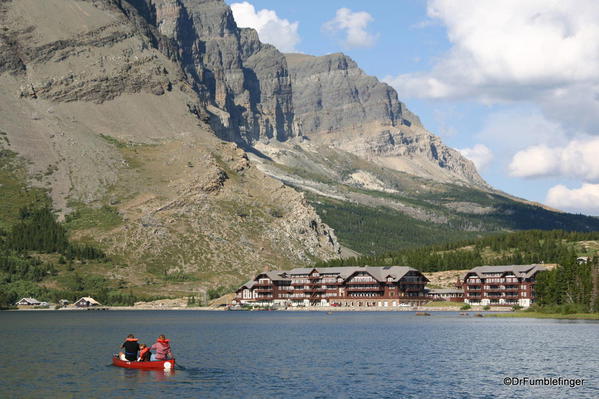 Many Glacier Hotel and Swiftcurrent Lake, Montana