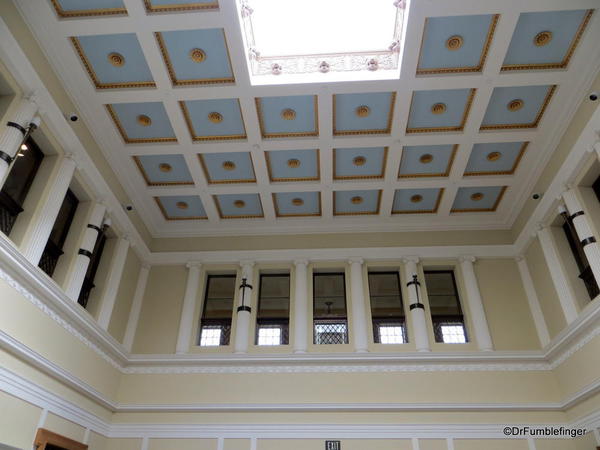 Ceilingi to the Main entrance of the Getty Villa