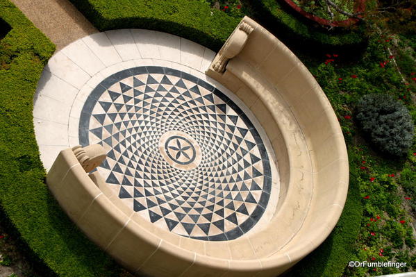 Sitting area near the Outer Peristyle, Getty Villa.