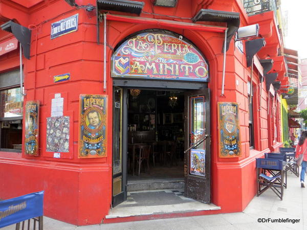 La Boca. Caminito. La Perla, an elegant restored cafe