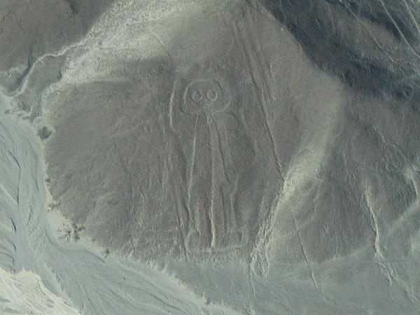 Nazca Astronaut, courtesy Raymond Ostertag and Wikimedia