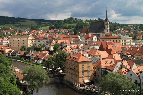 POD 022b. April 17, 2014. Cesky Krumlov. Town overview and River Vltava