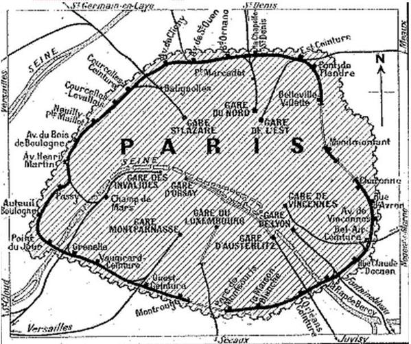 Petite Ceinture map 1920