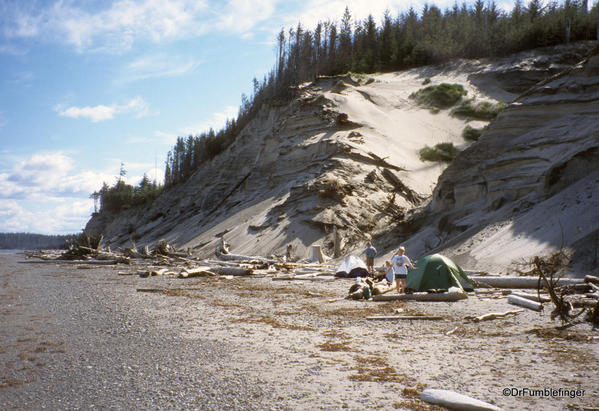 Eagle Creek Campsite, Cape Bell River Camp. East Beach Trail, Haida Gwaii