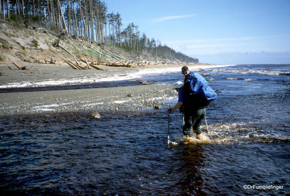 Oenada River crossing, East Beach Trail, Haida Gwaii