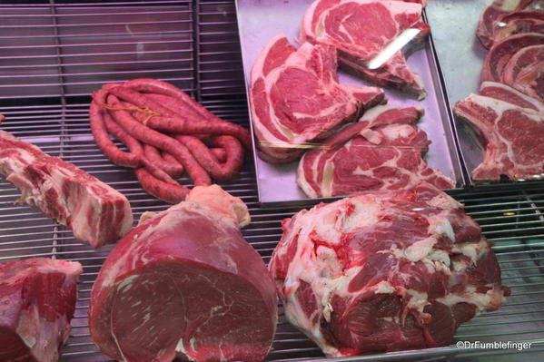 Meat display, San Telmo Market