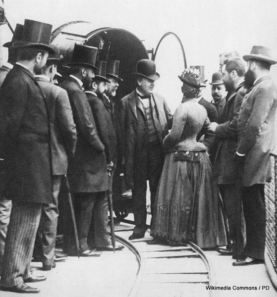 T.A._Edison_and_entourage_at_the_Eiffel_tower,_1889.-001