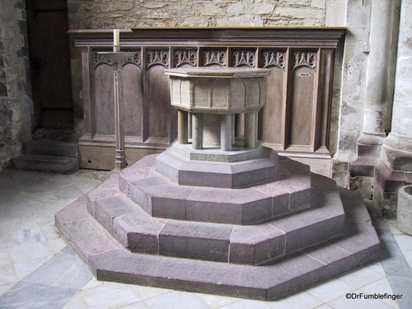 Font at St. David Cathedral, Wales